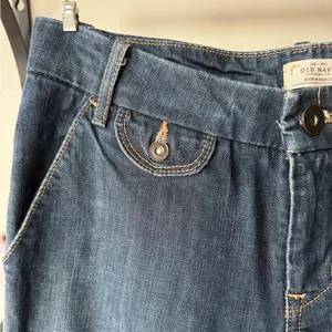 Vintage Old Navy Wide Leg Dark Rinse Denim Mid Rise Flare Wide Leg Jeans Sz 4 thumbnail 5