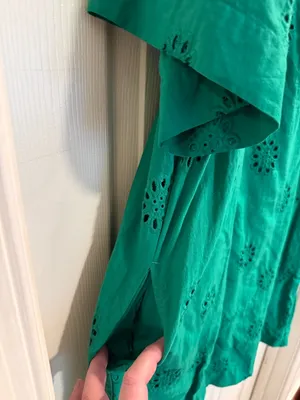 Green Eyelet Mini Dress by Free Assembly thumbnail 5