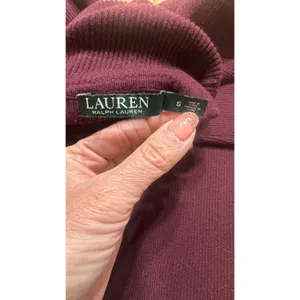 Lauren Ralph Lauren Womens Ribbed‎ Turtleneck Sweater Burgundy Purple Size S thumbnail 3