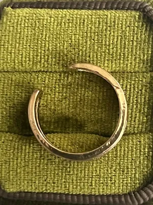 Gold and White Enamel Double-Band Women's Adjustable Ring Size 6-9 thumbnail 3