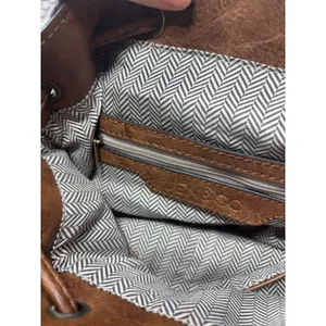 Jen & Co Backpack OS Cow Print Brown Faux Leather Tassel Western Boho Bag thumbnail 6