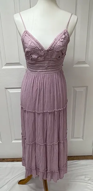 2Bella Sausalito Lilac Maxi Dress With Lining - Size S.‎ NEW With Tags in Bag. thumbnail 1