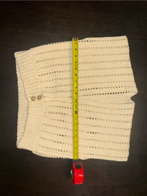 Handmade Open Knit Sweater Vest Coastal Grandmother Boho Preppy Festival thumbnail 5