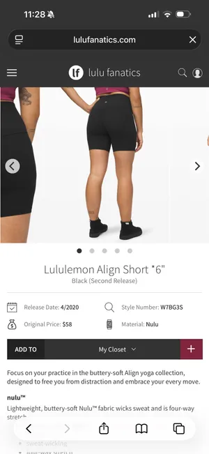 Lululemon Align Short *6" thumbnail 4