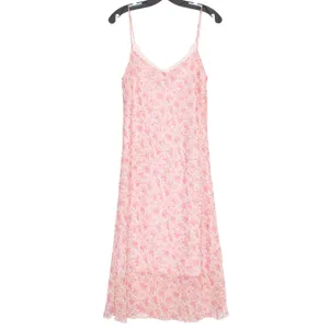 White Moon Dress Y2K Boho Cottage Romantic Fairycore Floral Midi Pink Large Flaw thumbnail 8