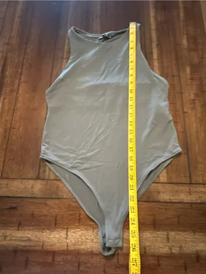 Zara Sleeveless Bodysuit in Sage Green Size L thumbnail 6