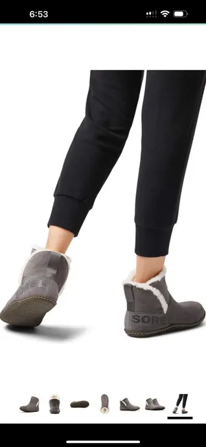 Sorel Nakiska Faux Fur Lined Bootie in Gray , women's size US 10 EU 41 NEW thumbnail 8