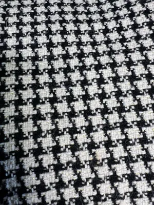Georgiou Studio Houndstooth Tweed Knee-Length Skirt Black and Cream Size Large thumbnail 4
