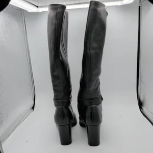 Born Ellendale Womens‎ Black Leather Knee High Block Heel Riding Boots Size 9.5M thumbnail 5