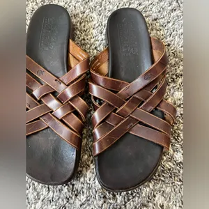 Timberland Women’s Brown Braided Leather Sandals Smart Comfort System Size 7.5‎ thumbnail 4