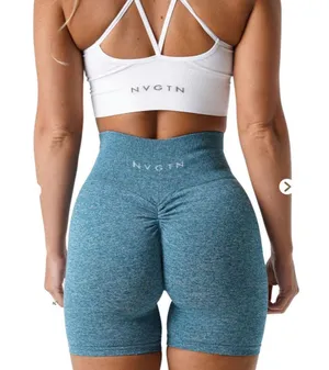 Nvgtn Nwt Xs Teal Scrunch Shorts thumbnail 1