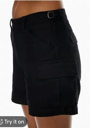 TNA from ARITZIA‎ Cargo Supply Mid-Thigh Shorts In Black Size 4 thumbnail 1