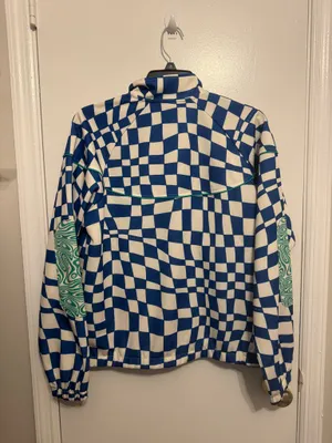 MELODY EHSANI Womens Track Jacket In Checked Blue Size Small thumbnail 3