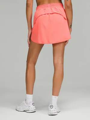 Lululemon Hotty Hot High-Rise Skirt *Long Raspberry Cream Pink Peach Size 4 thumbnail 2