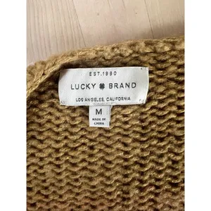 Lucky Brand Brown Ombre Dye Oversize Open Cardigan In Rust Wool Blend Size M thumbnail 11