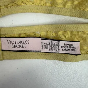 Victoria's‎ Secret S Small Bralette Bra Lace Strapless Unlined Wireless Yellow thumbnail 10