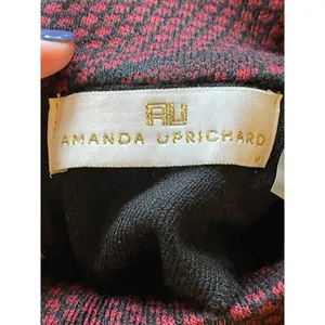 Amanda Uprichard Black And‎ Red Knit Keyhole Mock Neck Sweater Dress Size M thumbnail 6