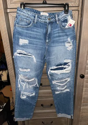 KanCan USA Buckle High Rise Ripped Jeans thumbnail 1
