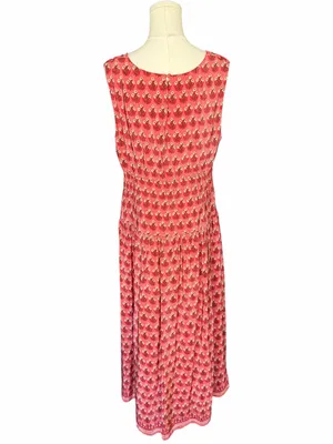J.Crew - Hyacinth Block Print Crepe de Chine Smocked Maxi Dress Sz XL thumbnail 5