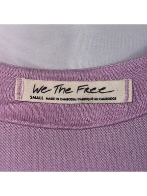 We The Free Purple Scoop Neck Tank Top Small thumbnail 4