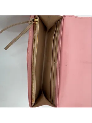 Rare Chloé Pink Horse Embroidered Leather Wallet Equestrian thumbnail 5