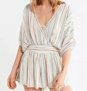 Urban Outfitters Moonstruck Stripe Romper thumbnail 1