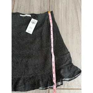 NEW NWT Abercrombie & Fitch Mini Skirt Black White Dots Ruffle Trim Womens Small thumbnail 6