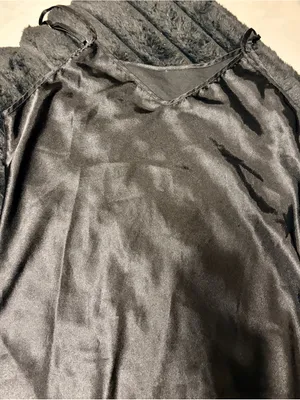 Classic Black Satin Slip Dress thumbnail 3