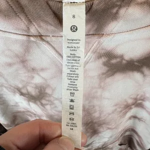 Lululemon All Yours Hoodie Womens 8 Earth‎ Dye Pink Brown Tie Dye Sweatshirt thumbnail 4
