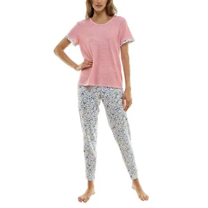 Roudelain Womens Double Sleeve Pajama Shirt Top EJJE340M Bridal Rose Pink M thumbnail 5