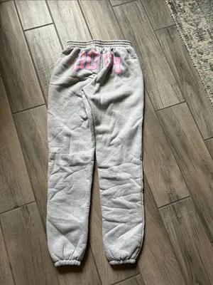 Light Gray Women's Fleece Joggers - Cozy Everyday Track Pants thumbnail 4