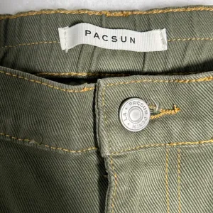 Pacsun Low Rise Puddle Cargo Pants Olive‎ Green Women's Size L Wide Leg thumbnail 7