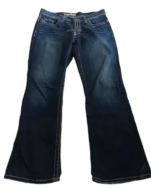 BKE The Buckle Drew Classic Mid Rise Boot Jean Size 28X29 Dark Wash Stretch thumbnail 1
