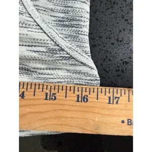 Lululemon Grey White Space Dye‎ Ruched Racerback Tank Top Womens Size 6 thumbnail 5