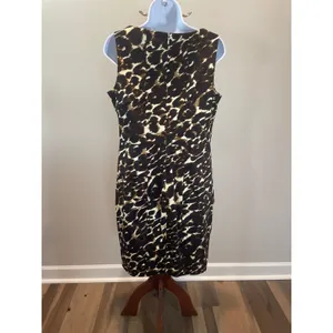 Calvin Klein Animal Print Sheath Dress Size M Sleeveless thumbnail 2