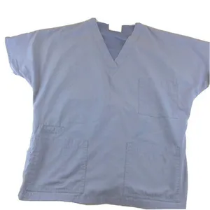 Medical Uniform Scrub Size Medium Stuff Tech Top Blue Short Sleeve Unisex thumbnail 7