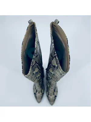 Sam Edelman Snake Print Hai Boots, Beige Black Size 7.5 thumbnail 5