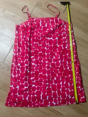 NWT ladies Med Banana Republic spaghetti strap dress pink Patterned print thumbnail 5