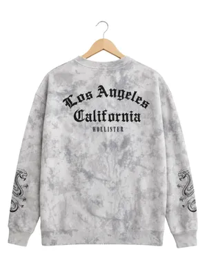 Hollister Y2K Dixie D’Amelio 2001 dragon graphic Tie Dye Crew Neck Limited S thumbnail 2