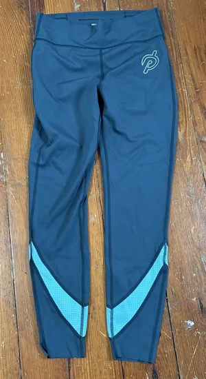 Peloton Move Mission‎ Mid-Rise Laser Cut Leggings Women's Size Medium Blue thumbnail 1