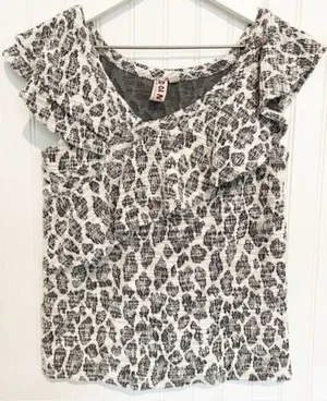 Anthropologie Dolan Savannah Leopard Blouse Small Animal Print Boho Chic‎ Casual thumbnail 1