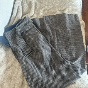 Checkered brown wide leg pants thumbnail 1