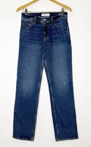 Abercrombie & Fitch The 90s Straight Low Rise Jeans Size 2R / 26 thumbnail 1
