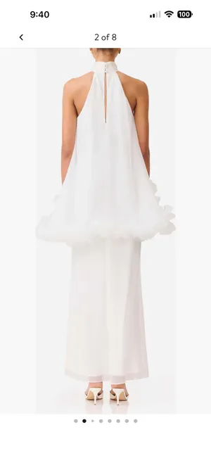 Elliatt Poppy Tiered Sleeveless Gown White thumbnail 3