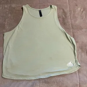 Adidas Tank Top Women’s Size XL Cropped Green thumbnail 1