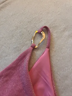 “Aimi Glitter Tie Side Bikini Bottoms” thumbnail 6