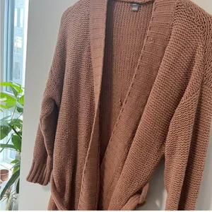 Aerie Light Brown/Tan Belted Mid-Length Cardigan Sweater | Size Medium thumbnail 9