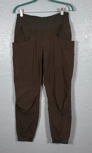 Prana Women M Mocha Brown Kanab Mid Rise Jogger Pant Stretch Hiking Granola thumbnail 1