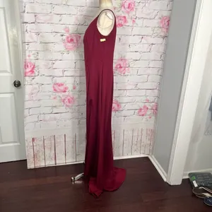 LA FEMME nwot wine burgundy colored ONE SHOULDER DRESS 28176 thumbnail 8