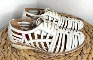 Rollie Nation Oxford Cut out Shoes Sidecut Cage in White Derby Shoe leather lace thumbnail 1